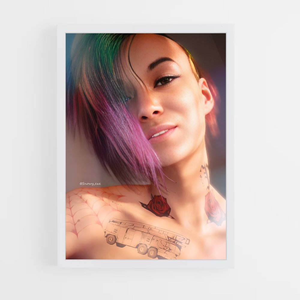 Poster Judy femme – affiche Cyberpunk (vue 3)